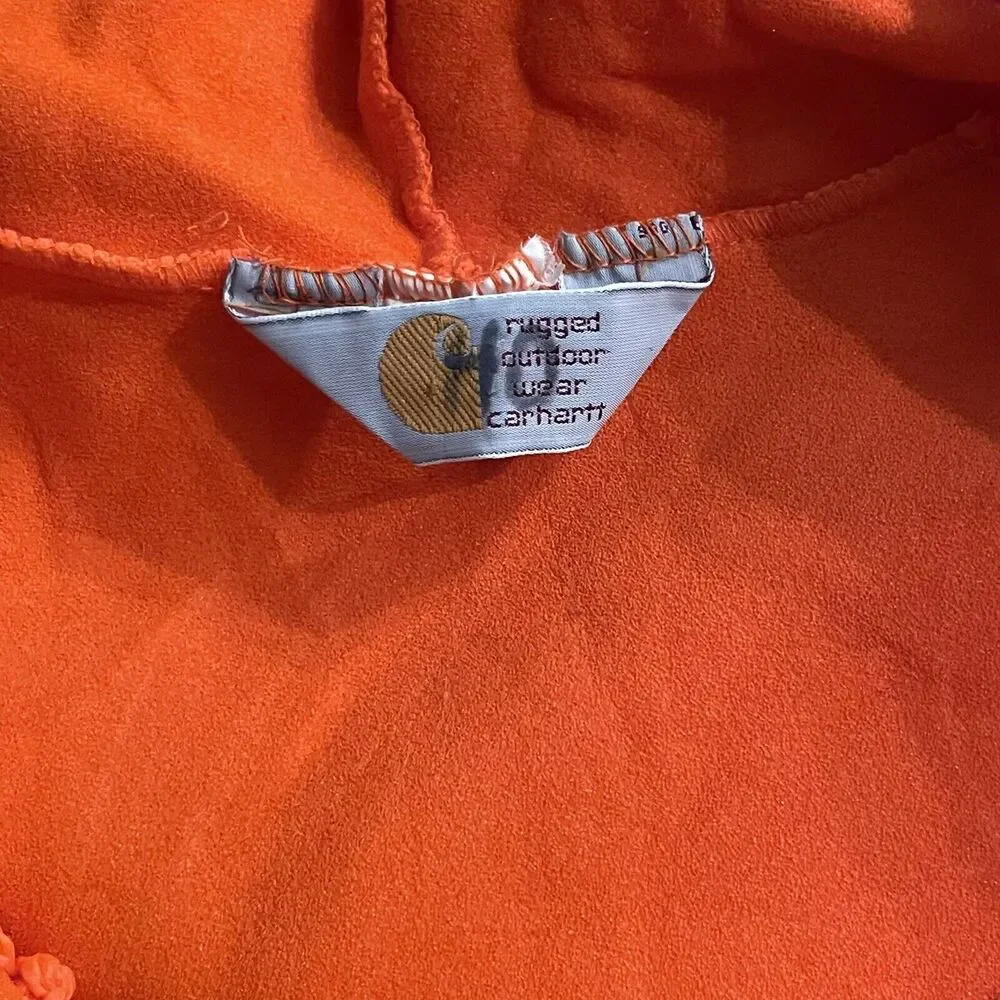 Vintage Carhartt‎ Jacket zip up Hooded Workwear Sweatshirt lined Sz XXL